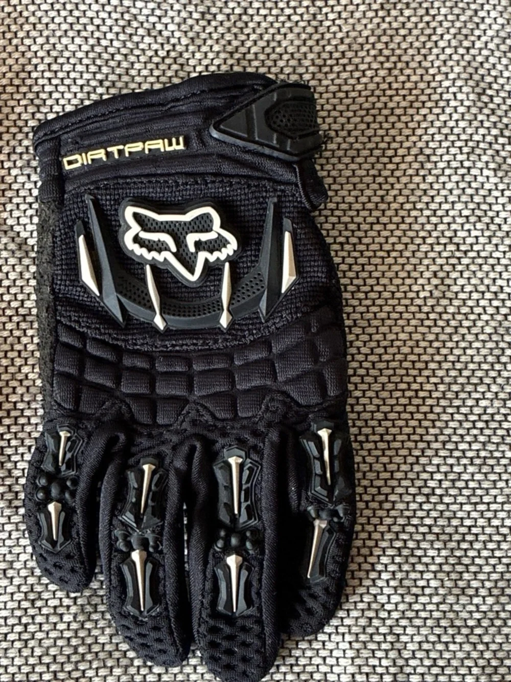 Fox Black Dirtpaw Motocross Gloves with Logo Accents